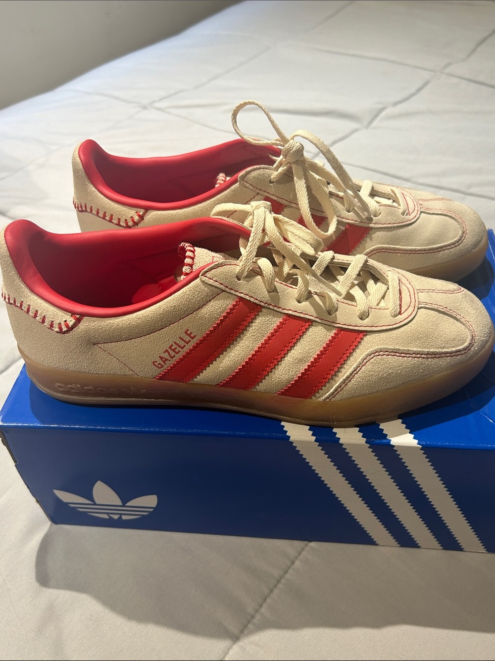 adidas Gazelle Women's Sneakers Cream and Red